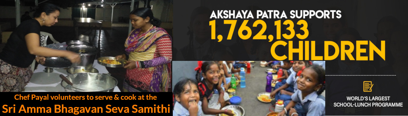 Contributing time,effort,cooking expertise and money for the cause of feeding the needy.