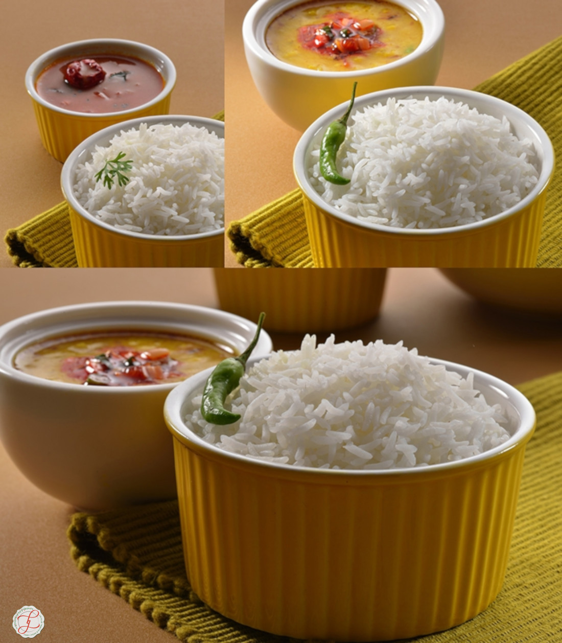 Foodstyling - Main course dal rice, Lentil served with rice