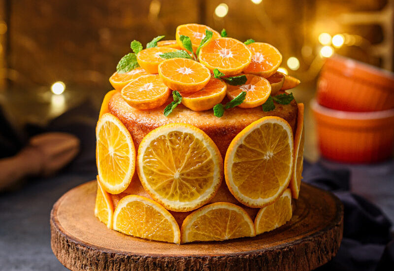 Food Stylist for western dessert- Orange pound cake